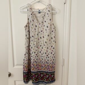 Old Navy Cream Floral Midi Dress